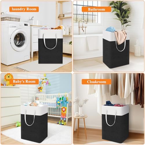 TasticTotes Laundry Basket 3-Pack, Laundry Hamper, 75L-Black - Image 5