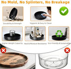 Metal Lazy Susan Organizer, 10 Inch Anti-Rust Turntable for Cabinet, Kitchen, Dining Table, Bathroom – Rotating Spice Rack, Spinner Storage, Round Carousel Organizer for Countertop Black - Image 3