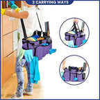 LoDrid Large Professional Cleaning Caddy with Detachable Divider, Purple - Image 3