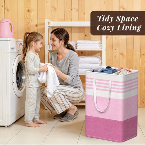 WOWBOX 2 Pack Laundry Baskets, Collapsible Dirty Clothes Laundry Hampers - Image 7