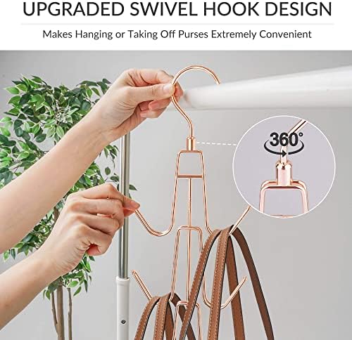 ZEDODIER Purse Hanger, Purse Organizer for Closet, Holds 6 Bags - Image 3