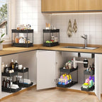 Sevenblue 4-Pack 2-Tier Under Sink Organizer with Pull Out Drawers - Image 4