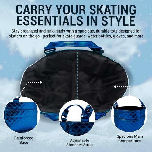 Kami-So Ice Skate Bag Tote | Skate Bag Organizer with Multi-purpose Pockets | Ideal for Water Bottle, Gloves & Accessories - Image 3
