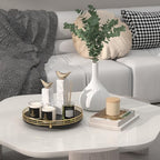 Oroyutor 10-Inch Oak Lazy Susan Decorative Tray with Gold Finish - Image 2