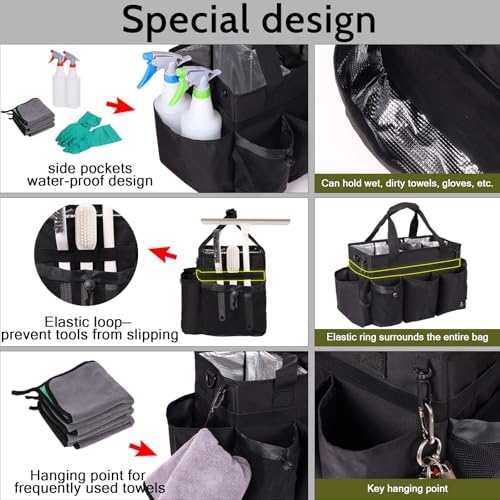 Large Cleaning Caddy Bag Built-in hard plastic sheet Aluminum foil lining - Image 4
