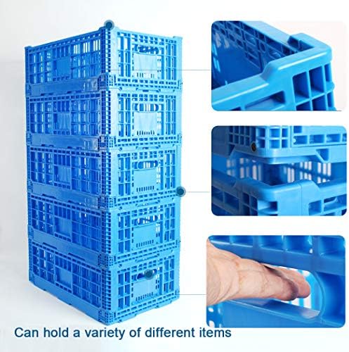 Collapsible Storage Bin/Containe，43 Liter Transfer box,crate Transit storage of various items (23.6" L x 15.7" W x 7.1" H-two) - Image 4
