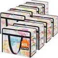 8 Packs 40L Clear Under Bed Storage Containers, Large Clothes Storage Bags by Unknown