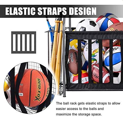 Mythinglogic Sports Equipment Organizer for Garage with Golf Bag Storage - Image 4