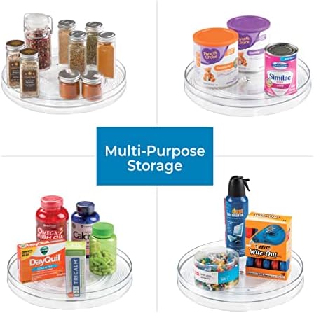 iDesign 11-Inch Round Lazy Susan Organizer for Kitchen or Pantry Storage - 2 Count - Clear (Pack of 8) - Image 6