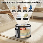 2Pcs Oversized Clear Hat Organizer Hat Storage Boxes for Women, Closet Organizer Storage for Baseball Caps Collapsible Cowboy Box,Wide Brims Hat Case with Carrying Handles - Image 7
