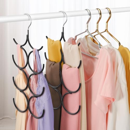 DOIOWN Tank Top Hanger,4 Pack Space Saving Hangers Bra Camisole Hanger,Small Closet Organizers and Storage for Dorm & Apartment Holds Camisoles,Bras,Scarfs,Ties,Belts - Image 6