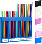 Qinyoung Acrylic Straw Holder for Cabinet Door,Classic,Large,Blue by Qinyoung