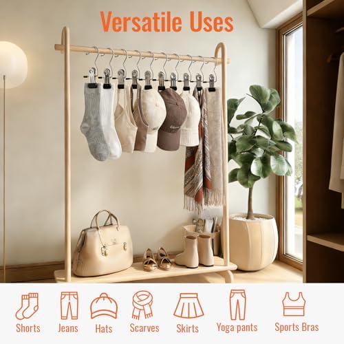 30 Pack Pants Hangers with Clip，Legging Organizer and Jean & Shorts Hangers - Image 5