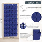 40-Pocket Over the Door Shoe Organizer - Large Mesh Pocket Hanging Shoe Organizer,Behind the Door Shoes Storage Holder Hanger - Image 3
