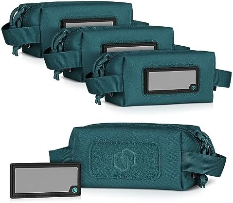 Savior Equipment Loose Sacs 4-Pack Tactical Ammo Pouch Firearm Ammunition Carrier Bag, ID Patches Included, Rifle Carbine Pistol Revolver Ammos Case Shooting Range Gear by SaviorEquipment