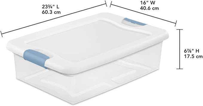 Sterilite Latching Box with Lids for Home and Office, 32 Quart, 6-Pack | Heavy-Duty and Stackable Plastic Containers with Latches for Closet, Cabinet, Bedroom, Bathroom and Dorm Room Organization - Image 2