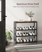 VASAGLE 4-Tier Shoe Rack, Adjustable, Freestanding - Image 4
