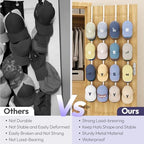 SWTYMIKI Over Door Hat Organizer - 4 Packs Metal Hanging Hat Rack with 16 Hooks Design, Baseball Cap Hanger Organizer Storage Holds up to 80 Caps for Door, Bedroom, Closet - Image 2