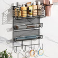 3 Tier Hair Tool Organizer Wall Mount, curling iron holder Basket, Black by VITVITI