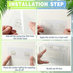 SiliFine 8 Pcs Cabinet Door Organizer Bin Wall Mount Organizer,3.35'',White - Image 6