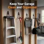 Garage Hooks, 12 Pack Wall Hooks for Hanging Heavy Duty Ladders, Bikes, Tools Ideal for Garage, Garden, Basement Utility Room Storage (Black) - Image 4