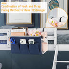 Lilithye Bedside Caddy, Bedside Storage Bag Hanging Organizer for Bunk Bed - Image 2