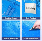 TICONN 8 Pack Extra Large Moving Bags Heavy Duty with Zippers & Carrying Handles, Durable Storage Bags Moving Boxes for Closet Organizers and Storage (8 Pack, Sky Blue) - Image 6