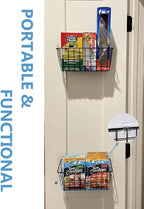 MaraFansie Over the Cabinet Door Organizer Wall Wire Baskets Hanging Kitchen Basket Shelf for Cabinet & Pantry Organization and Kitchen, Bathroom, Bedroom Storage, with Adhesive, 4 Pack - Image 7