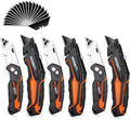 REXBETI Box Cutter 6-Pack, Utility Knife with Blade Storage, 44 Blades by REXBETI