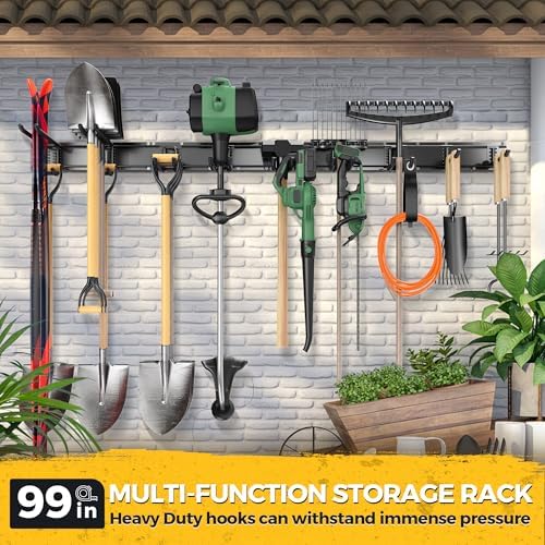LBT 99" Garage Tool Organizer Wall Mount - 1000lbs Garden Tool Organizer - Image 3