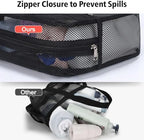 Mesh Shower Caddy Portable with Zipper - 2-Handle Shower Bag for Dorm - Image 2