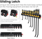 UNITEDPOWER Pry Bar Holder, Lockable Wall Mount Storage Rack Organizer for Workshop, Shed, Garage, Home, Stores up to 10 13 Tools or Extensions - Image 3