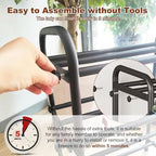 Expandable 3-Tier Shoe Rack for Closet & Entryway, Metal Shoe Organizer - Image 5