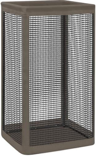 STORAGE MANIAC Mesh Laundry Hamper, 23.7 Gal. Tall Laundry Basket for Airflow, Strong Metal Dirty Clothes Hamper for College Dorm, Bedroom, Bathroom, Clothes Bin, Black & Coffee by STORAGEMANIAC