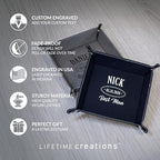 Lifetime Creations Personalized Groomsman Valet Tray - Custom Groomsmen Gifts for Proposal, Engraved Vegan Leather Catchall Wedding Gift for Desk, Dresser (Brown) - Image 2