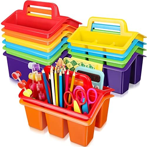 WILLBOND 12 Pcs Classroom Storage Caddies Stackable Utility Caddy, Colorful by Willbond+Technology+Limited