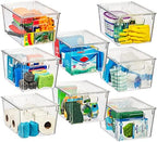 ClearSpace Storage Bin with Lid, Pantry & Desk Organizer, XL, 8 Pack by ClearSpace