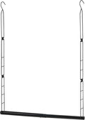STORAGE MANIAC Hanging Closet Rod, Adjustable Width and Height Closet Hanging Organizer, Space-Saving Clothes Hanging Bar, Closet Extender Hanging Rod Double Closet Hanging Rod, 1 Pack Black by STORAGEMANIAC