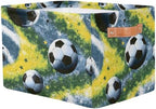 Soccer Balls Storage Basket Toy Storage Bins Collapsible Cube Organizer - Image 2