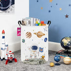 Astronaut Fabric Storage Bin Nursery Organizer Basket - Image 4
