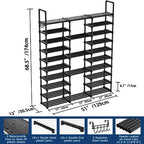 Mavivegue 10 Tiers Shoe Rack Tall Shoe Organizer Shoe Storage 55-65 Pairs Vertical Shoe Shelf Large Shoe Rack Organizer Stackable Shoe Racks for Entryway, Closet, Garage, Bedroom,Cloakroom -Black - Image 2