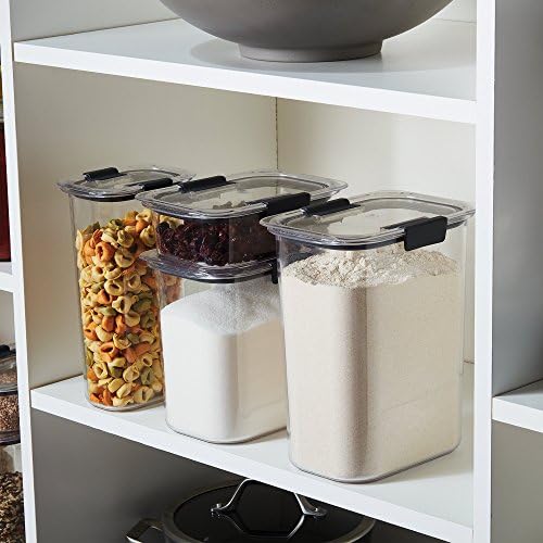 Rubbermaid Brilliance Pantry Food Storage Container Set, BPA-Free, Airtight & Leak-Proof, Clear, 8-Piece, Dishwasher Safe - Image 3