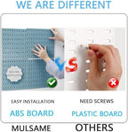 MULSAME Pegboard Combination Kit, 25.2" x 25.2" Wall Mounted Storage Set with 4 Pegboards & 20 Accessories Hanging, Peg Boards Organizer - Image 6
