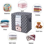 Storage Bags 2 Pack 100L Clothes Organization and Storage Containers | Large Blanket for Comforters,Bedding, Foldable Organizer with Reinforced Handle, Clear Window, Sturdy Zippers, Grey - Image 4