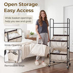 GRANNY SAYS 3 Tiered Laundry Sorter, Narrow Hamper Cart with Wheels - Image 4