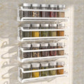 LUCYCAZ 4 Pack Wall Mounted Spice Rack for Kitchen Cabinet,RV,Camper,White by LUCYCAZ
