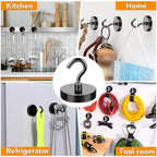 MIKEDE Magnetic Hooks Heavy Duty 170LB+ Strong Black Magnets Hook - Image 5