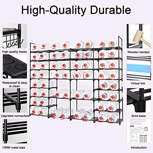 Mavivegue Extra Large Shoe Rack, 8 Tier 4 Rows 72-76 Pairs Big Tall Metal Shoe Shelf,Big Boot Rack Storage Organizer for Garage,Show Rack Shoe Holder Stand,Closet Rack Organizers and Storage - Image 3