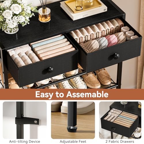 5 Tier Shoe Rack with 2 Drawers, 16-20 Pairs Charcoal - Image 5