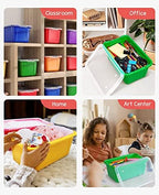 GAMENOTE 6 Quart Stackable Plastic Storage Bins with Lids,12 Pack, Colorful - Image 5